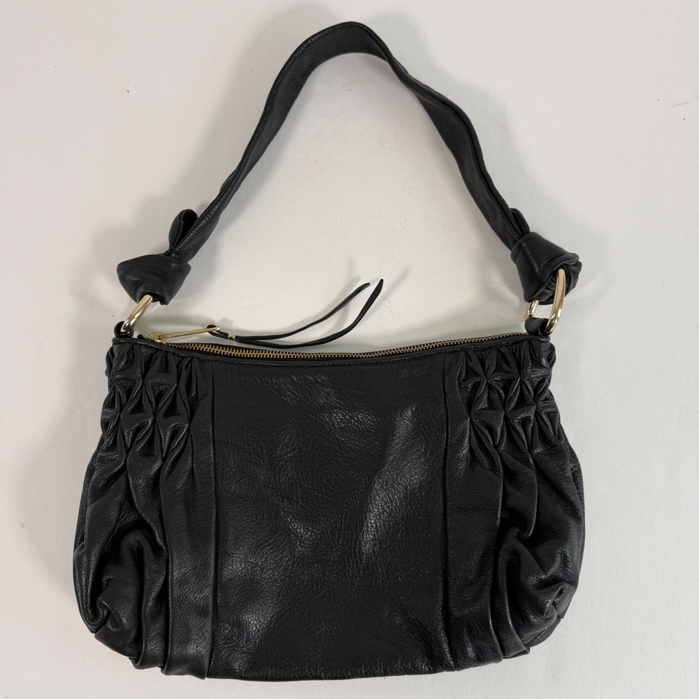 Elliott Lucca Black Leather Shoulder Y2K Bag Purse Slouchy